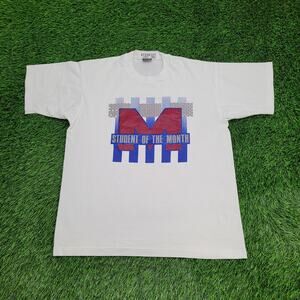 Vintage 80s Student-Of-The-Month Shirt Large 22x27 Crop USA